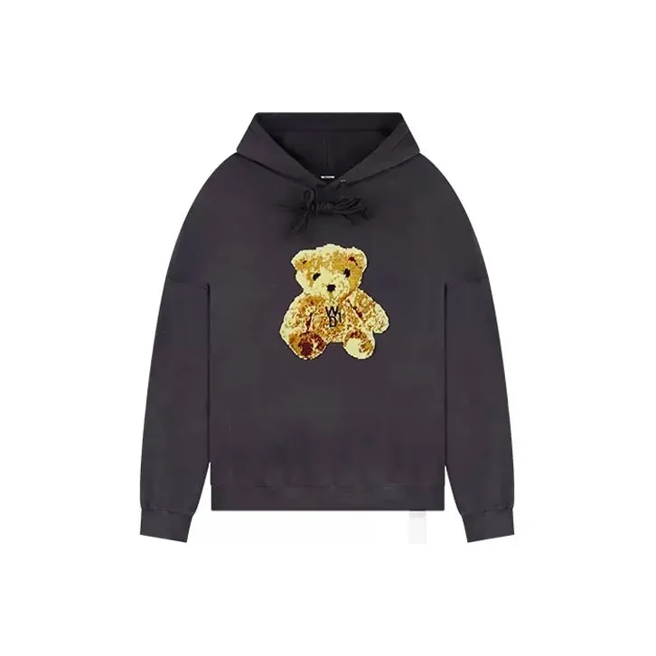 WE11DONE Embroidered Teddy Hoodie