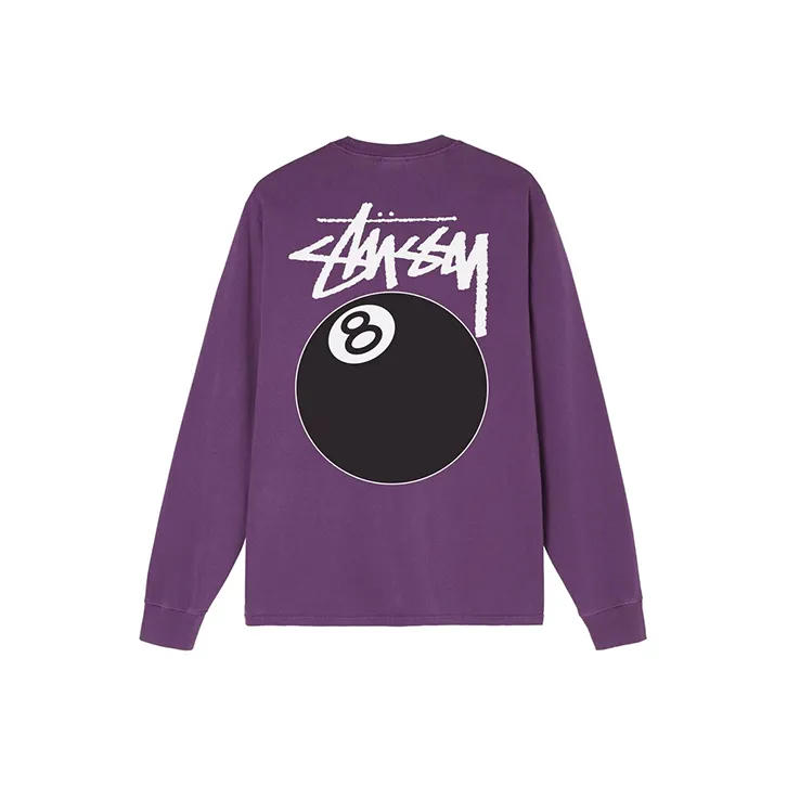 Stussy 8 Ball Pigment Dyed Long Sleeve Tee