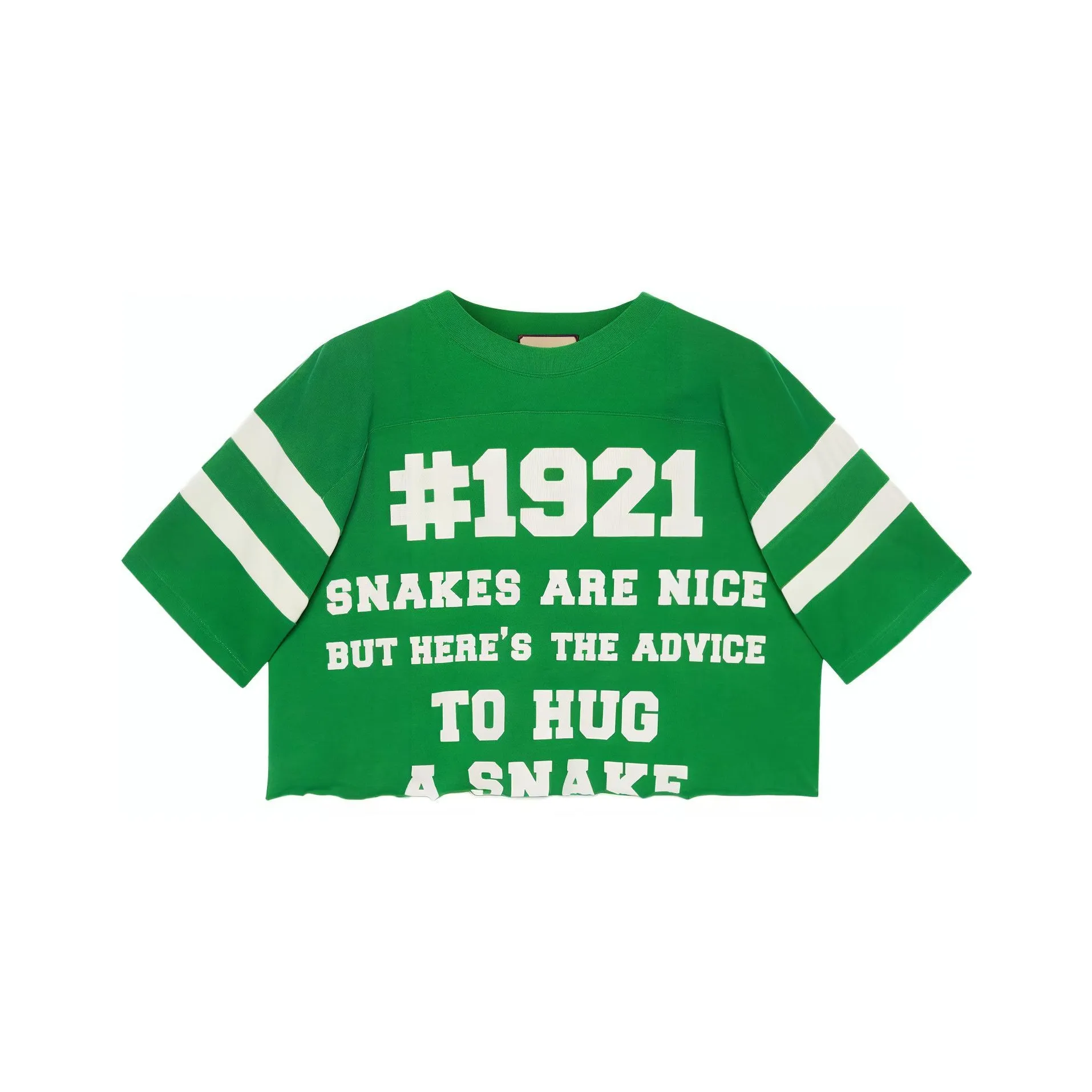 GUCCI SS21 1921 Series Alphabet Numeric Printing Short Sleeve T-Shirt Green