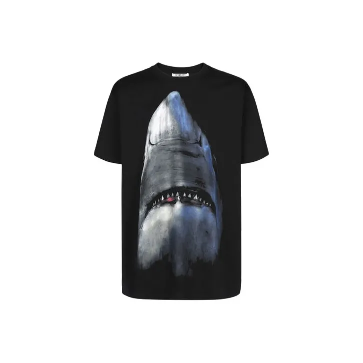 Givenchy Shark Print Crewneck Oversized T Shirt