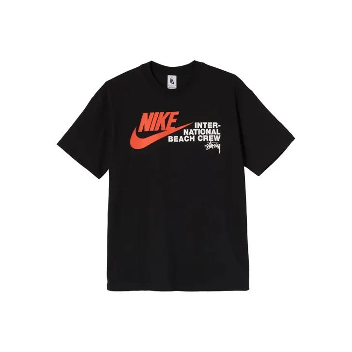 Stussy x Nike Stussy X Nike Co Branded Series T-Shirt US Version Unisex Black Stussy x Nike Stussy X Nike Co Брендированная Серия T-Shirt Американская Версия Унисекс Черный