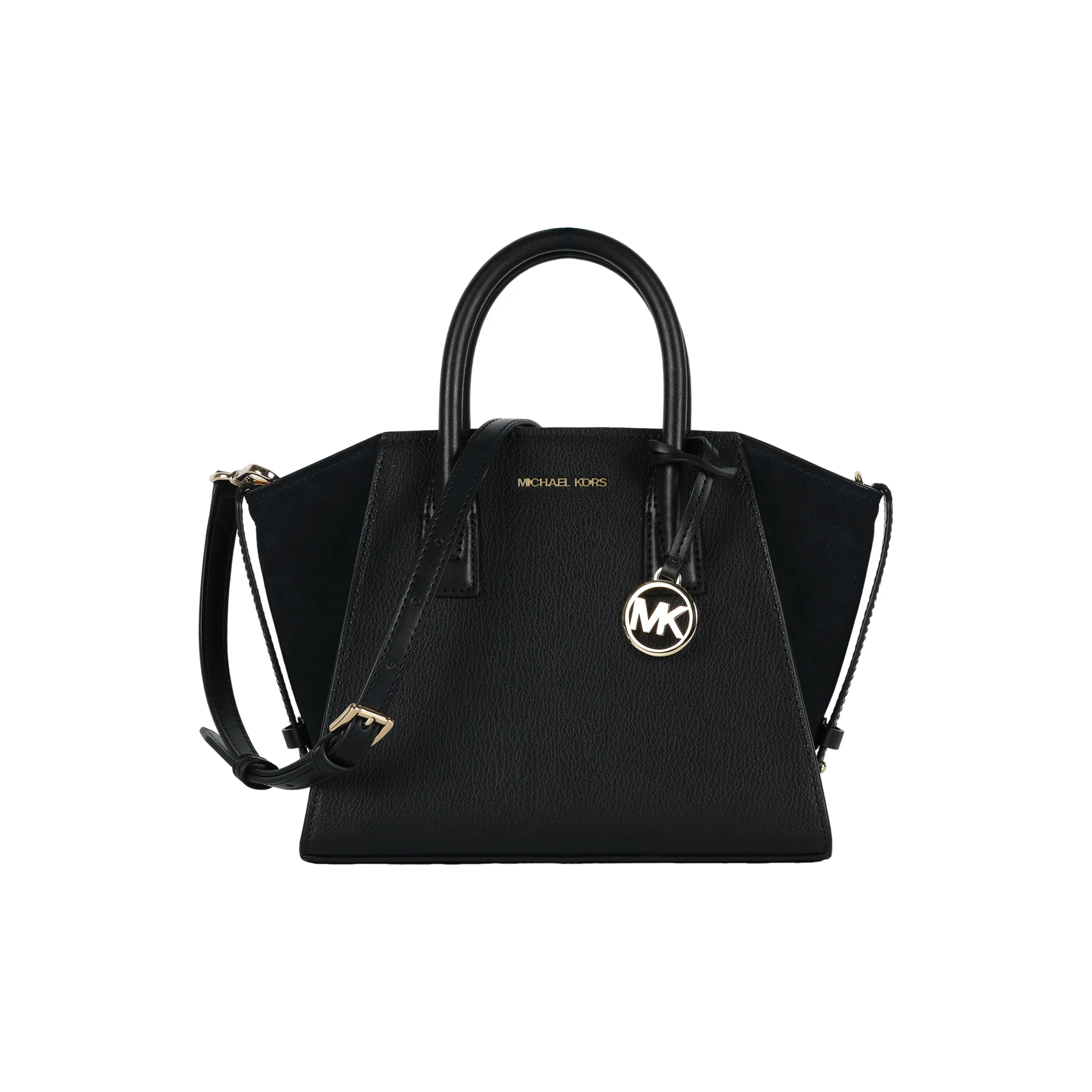 MICHAEL KORS Avril Cow Leather Handbag Shoulder Bag Crossbody Bag Small Size Women's Black