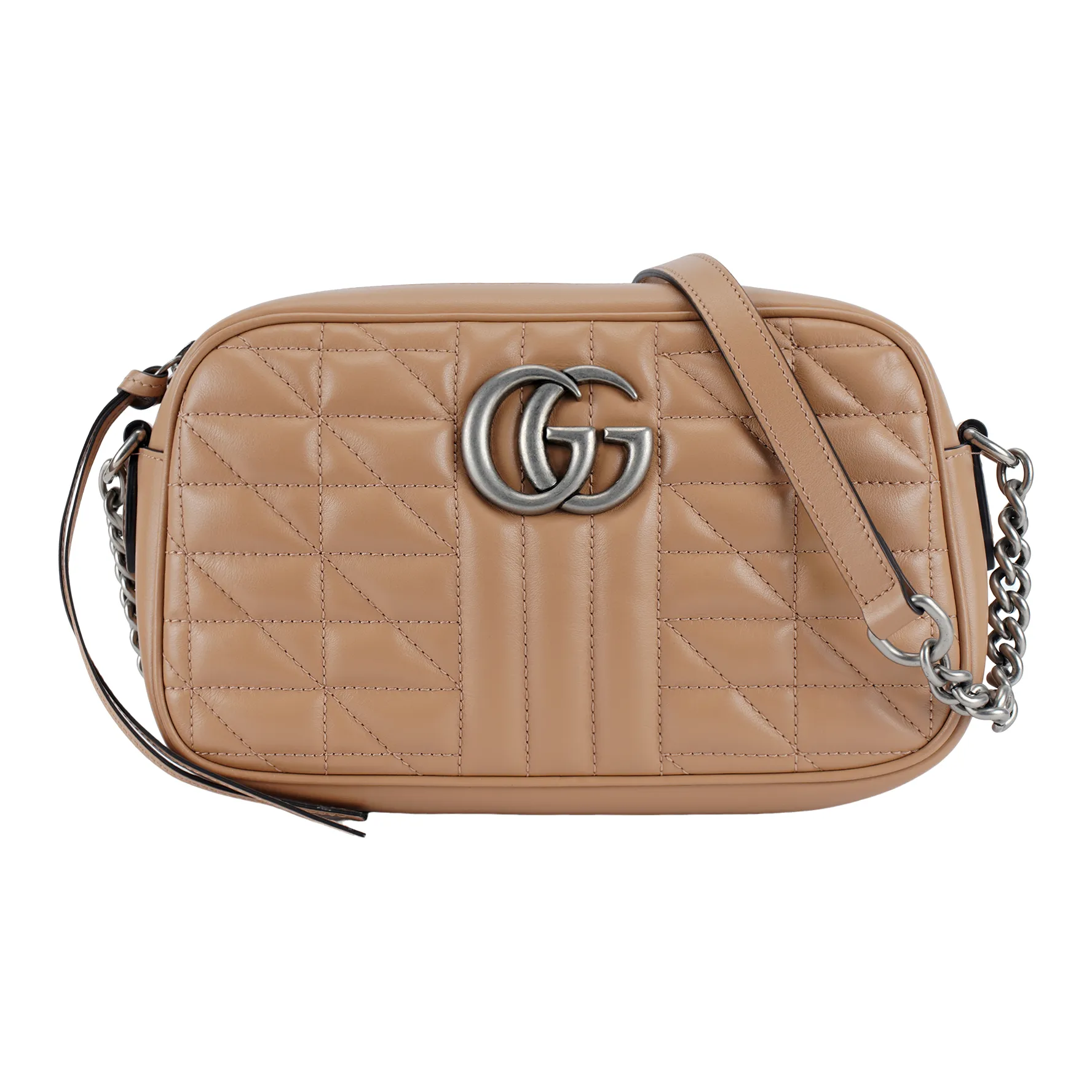 GUCCI GG Marmont Leather Camera Bag, Shoulder Bag, Crossbody Bag Trumpets Women's