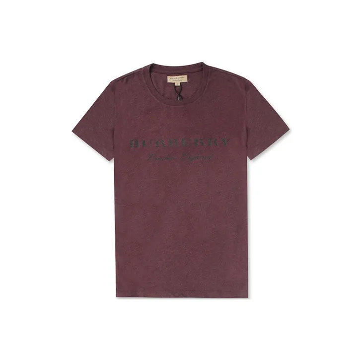 Burberry T Shirt Men's Dark Burgundy