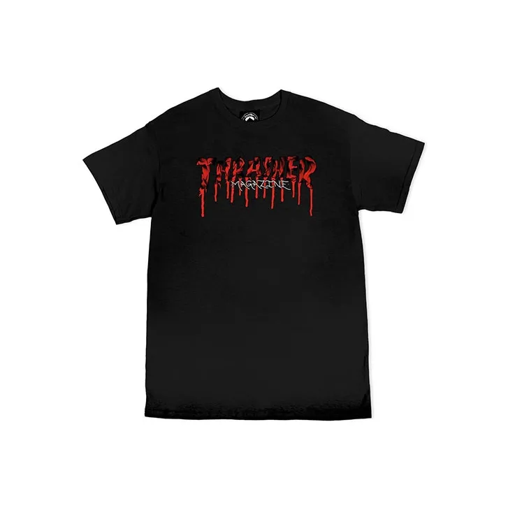 Thrasher Черная Унисекс Футболка