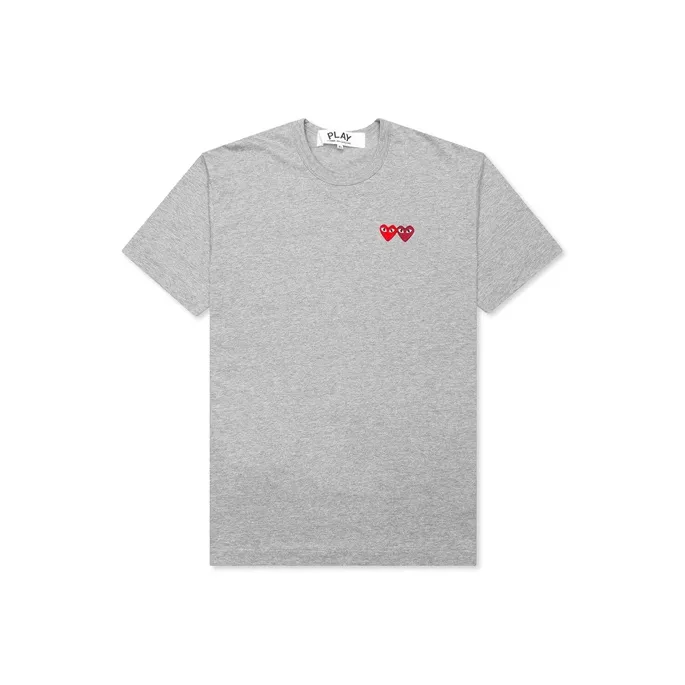 CDG Play Серый Мужской T-Рубашки