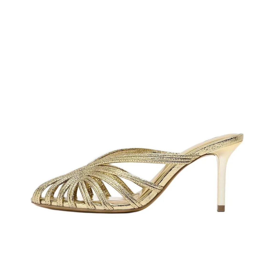ZARA Closed Toe Slippers Women's Gold