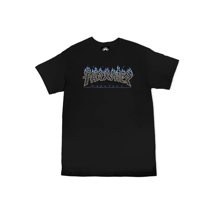 Thrasher Черная Унисекс Футболка