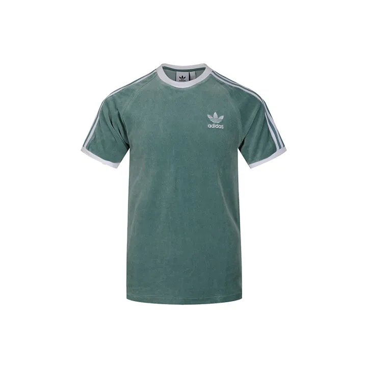 Adidas Originals Shamrock Retro Stripes T Shirt Men's Green