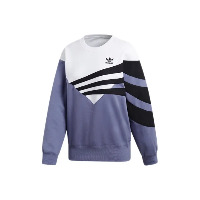 adidas originals Трилистник Индиго/Белый/Черный Женские Свитшоты