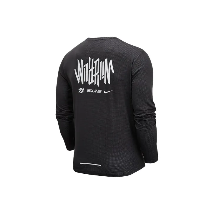 Nike Бег Т-Рубашка Мужская Черная