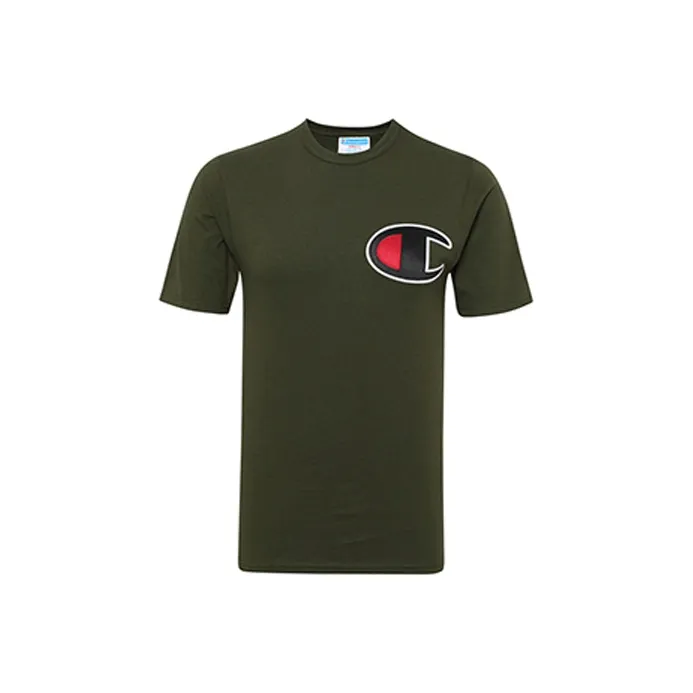 Champion Straight Fit Длинный рукав Т-рубашка США Мужская Зеленая