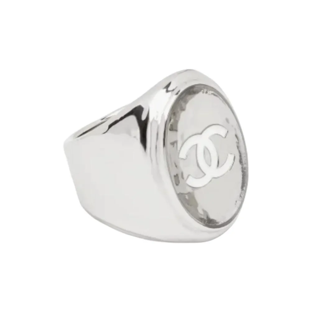 CHANEL Metal Rings Unisex Silver