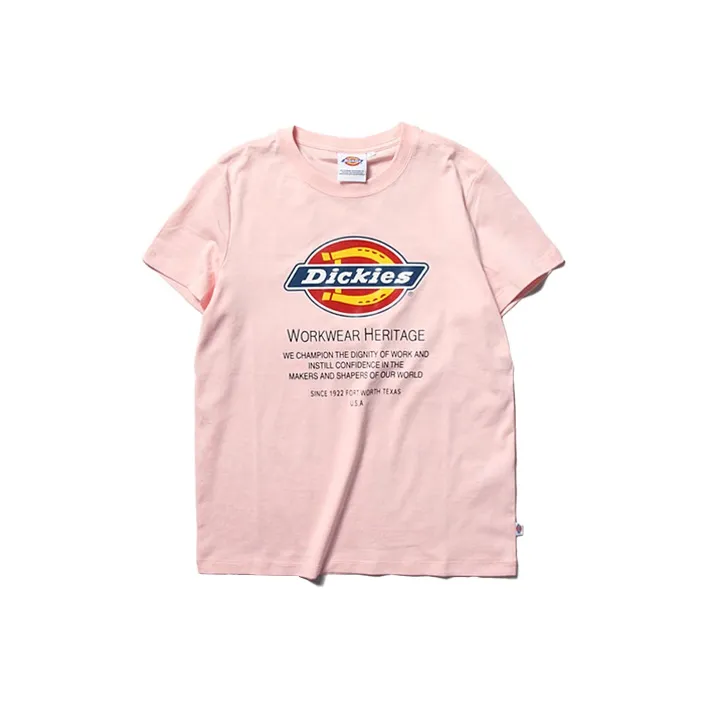 Dickies T Shirts Women's Cream Pink