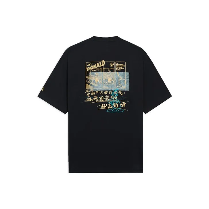 Disney X LINING Mickey Series T-Shirts Men Black