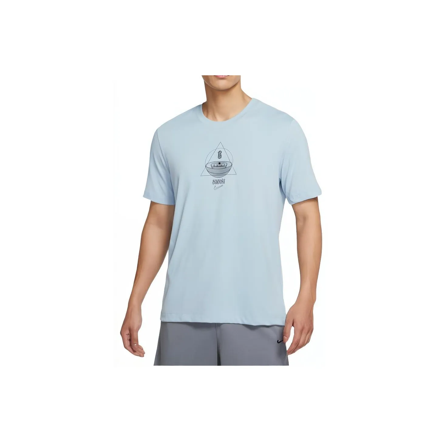 Nike T Shirts Men's Light Blue