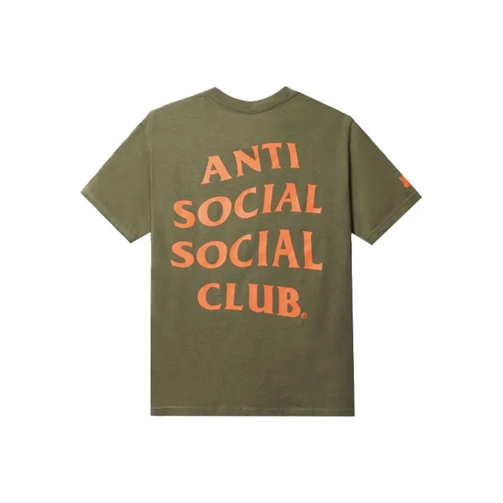 ANTI SOCIAL SOCIAL CLUB x UNDEFEATED T-Shirt Унисекс Оливковый