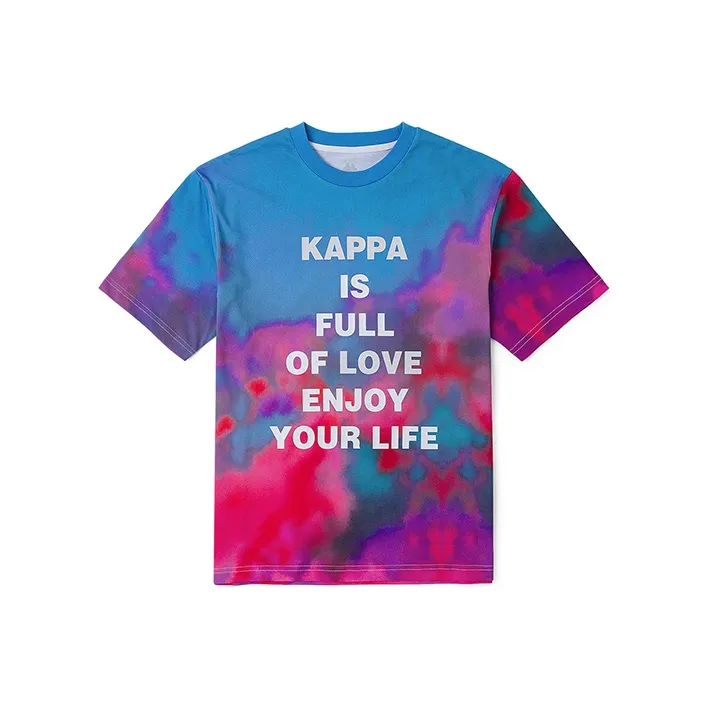 Kappa Drop Shoulder Sleeve T-Shirt Unisex Blue