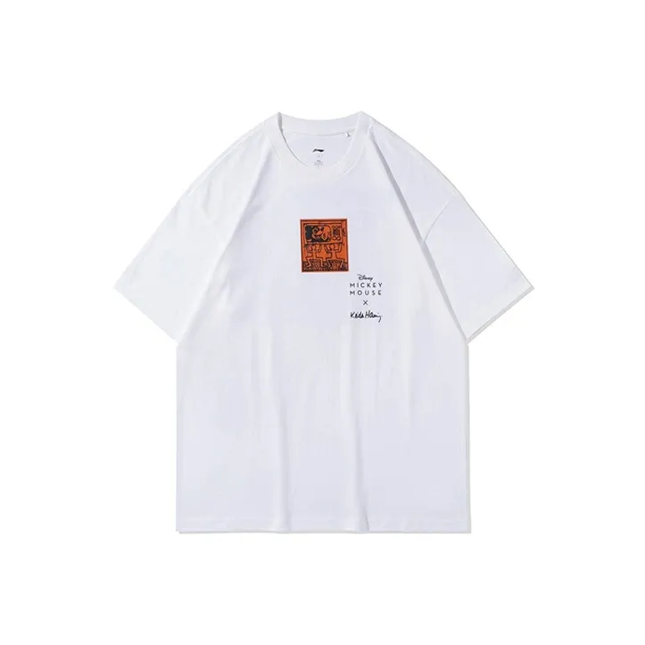 LiNing x Disney Mickey X Keith T Shirt Men's White
