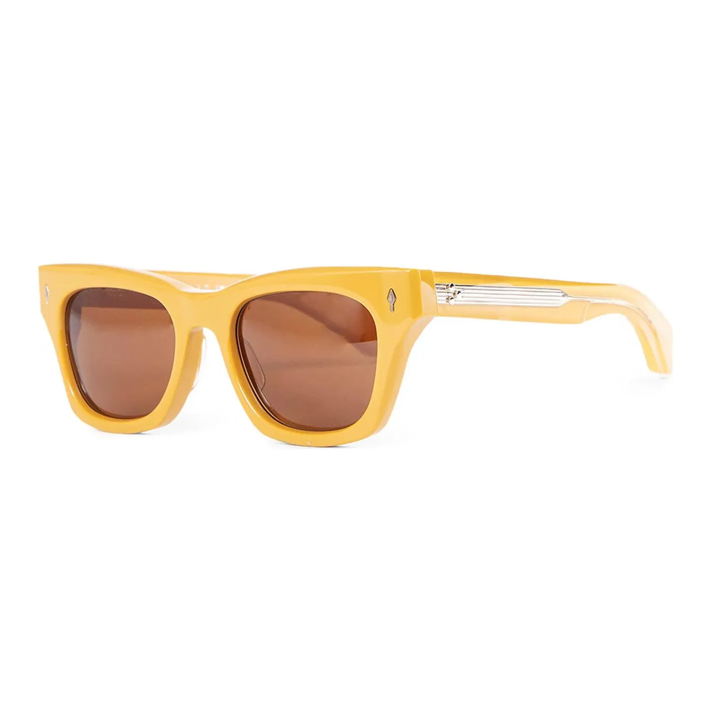 Dita Eyewear Mach Six Rose Gold Grey Sunglasses Acetate Metal Square Sunglasses Unisex Yellow