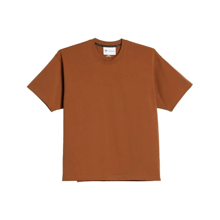 Adidas Originals Рукав с оборванным плечом T-рубашка Унисекс Коричневый