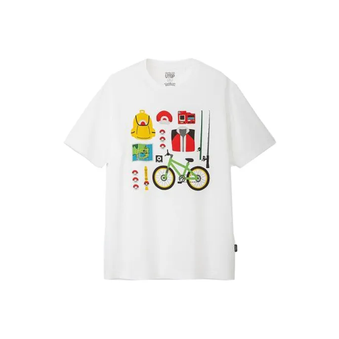 UNIQLO x Pokemon UNIQLO Pokémon Pokémon Collaboration Collection Футболка Унисекс Белая