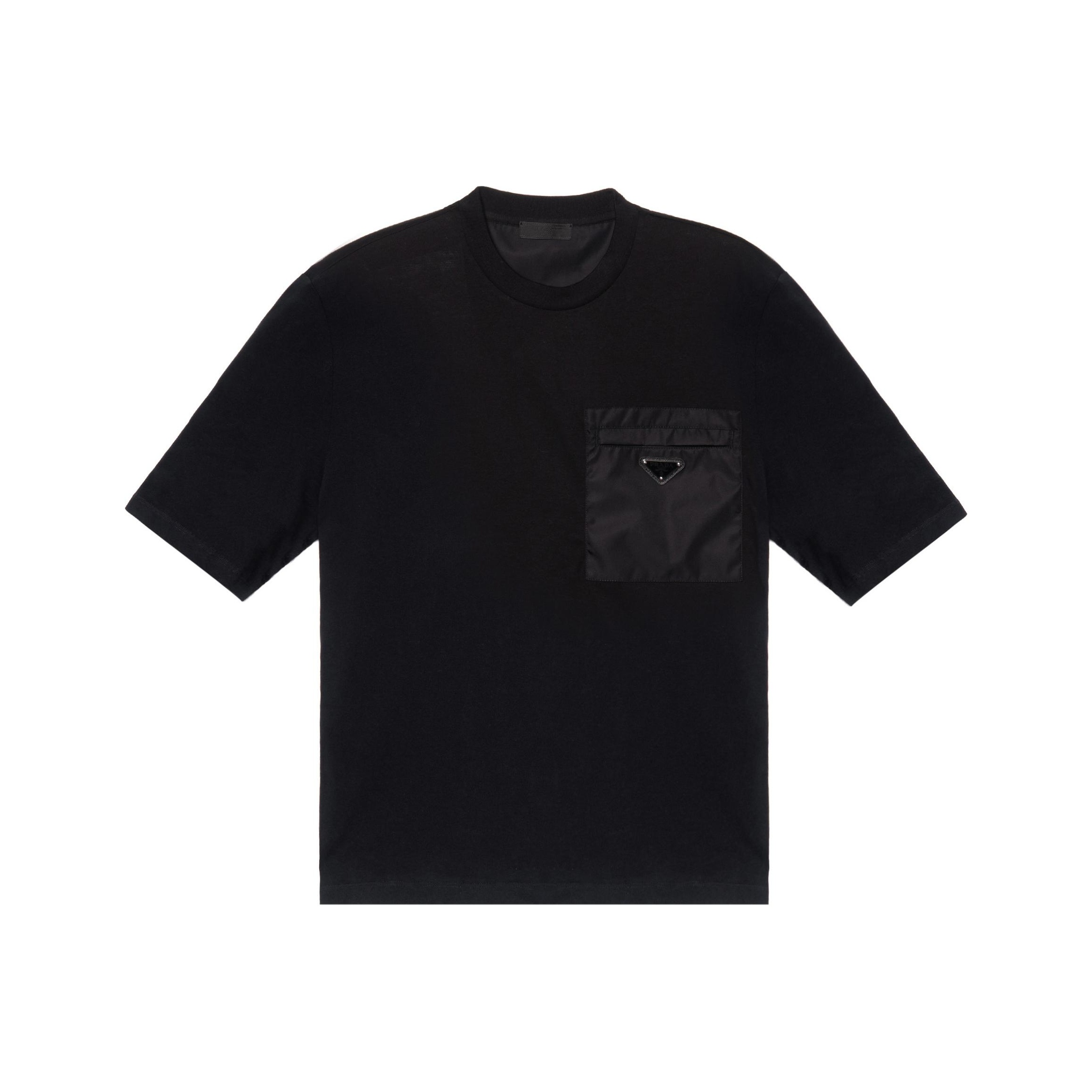 PRADA ブラックコットンTシャツ ブラック コットン Tシャツ | PRADA