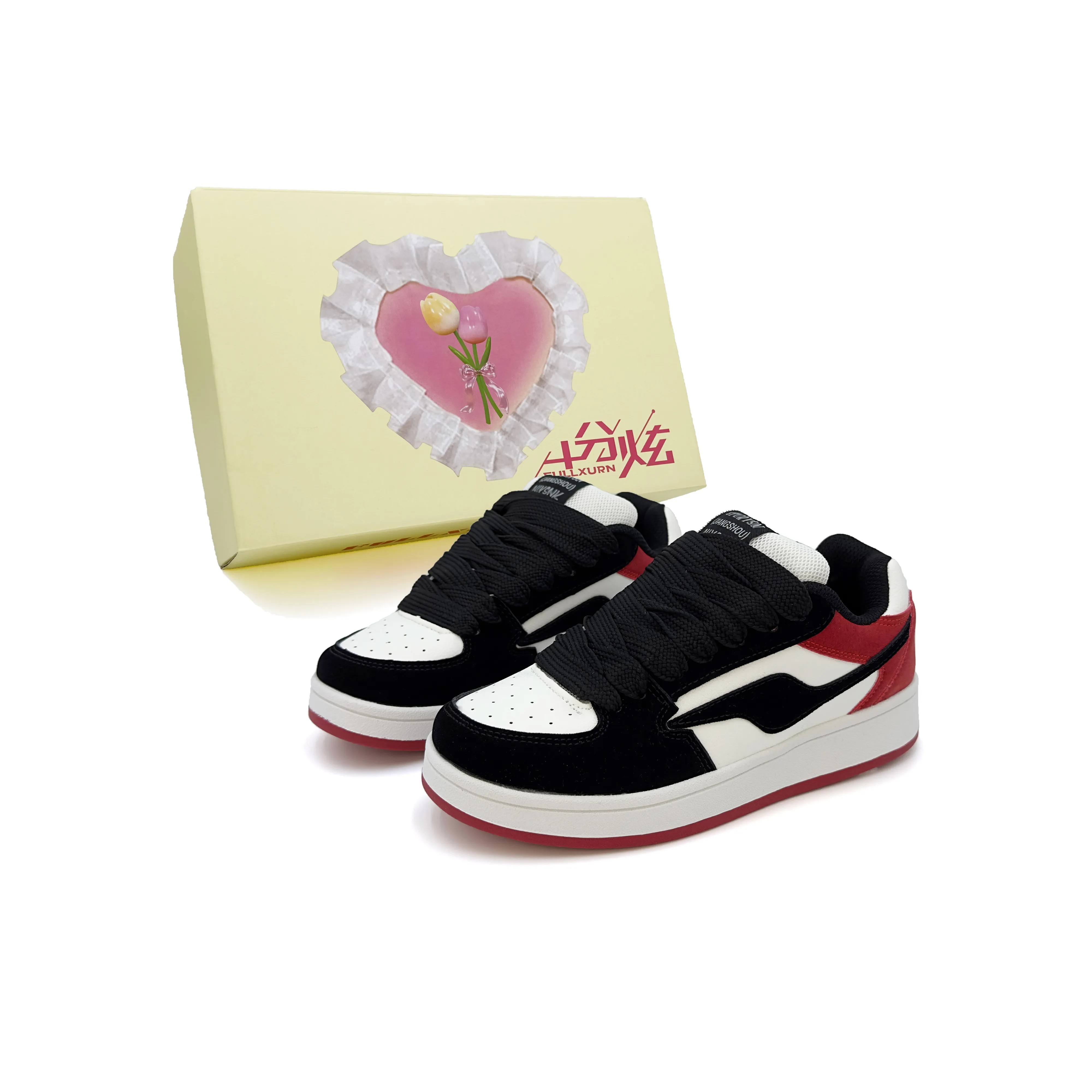 FULLXUAN Classic Vintage Versatile, Minimalist Style Niche Style Low Top Skateboard Shoes Women's Box Included