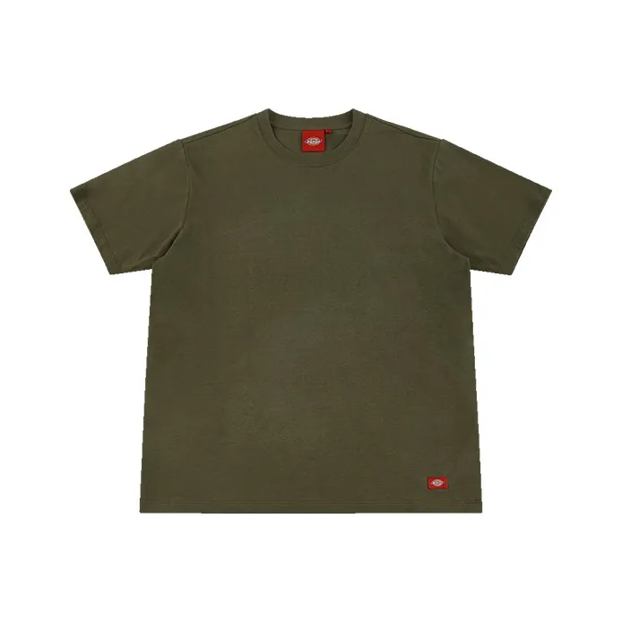 Dickies SS21 Прямой крой T-рубашка Унисекс Армейский зеленый