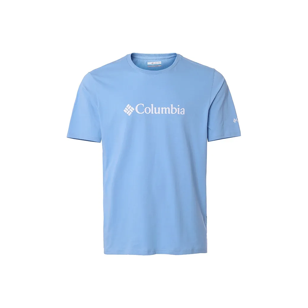 Columbia Co-Brand Небесно-Синий Мужская T-Рубашка