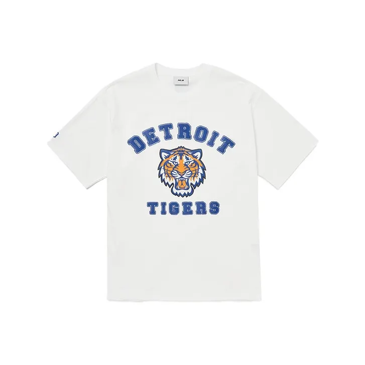 MLB Drop Shoulder Sleeve T-Shirt Unisex White