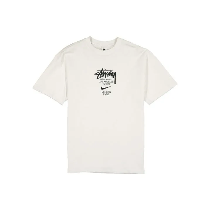 Nike Stussy Белый Мужской T-Рубашки
