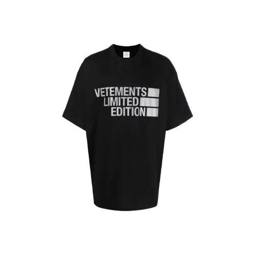 Vetements Черная унисекс футболка