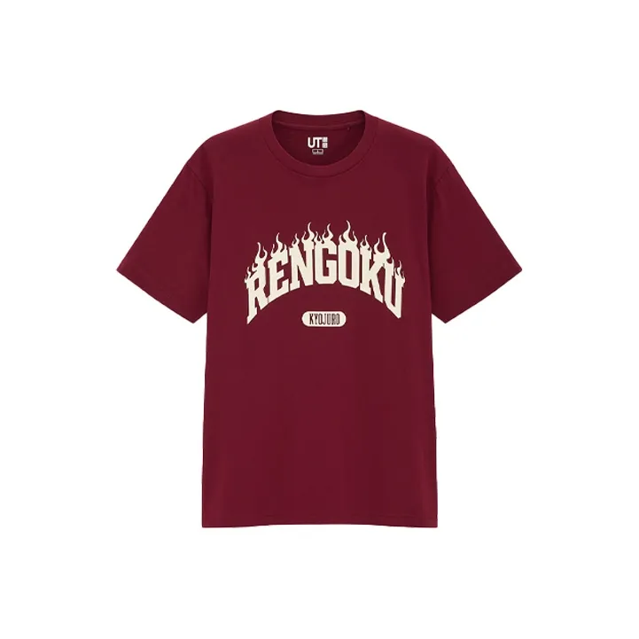 UNIQLO Straight T Shirt Unisex Maroon