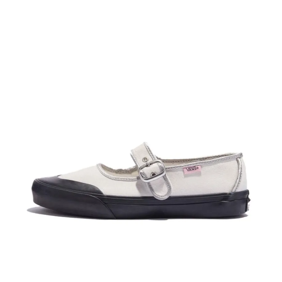 Vans Mary Jane Устойчивые к истиранию Низкие Кроссовки для скейтбординга Женские Бежевые