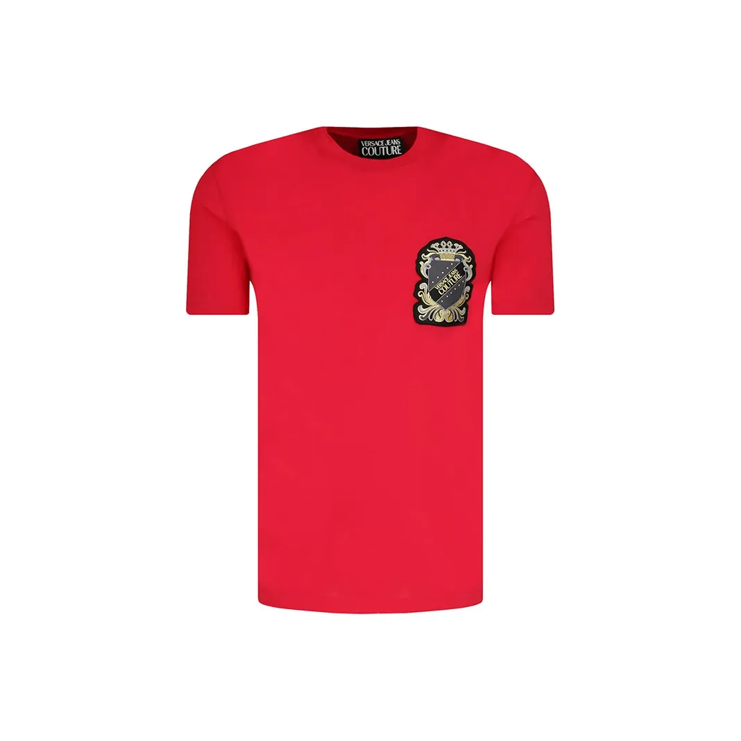 VERSACE JEANS COUTURE SS21 Straight T-Shirt Men's Red
