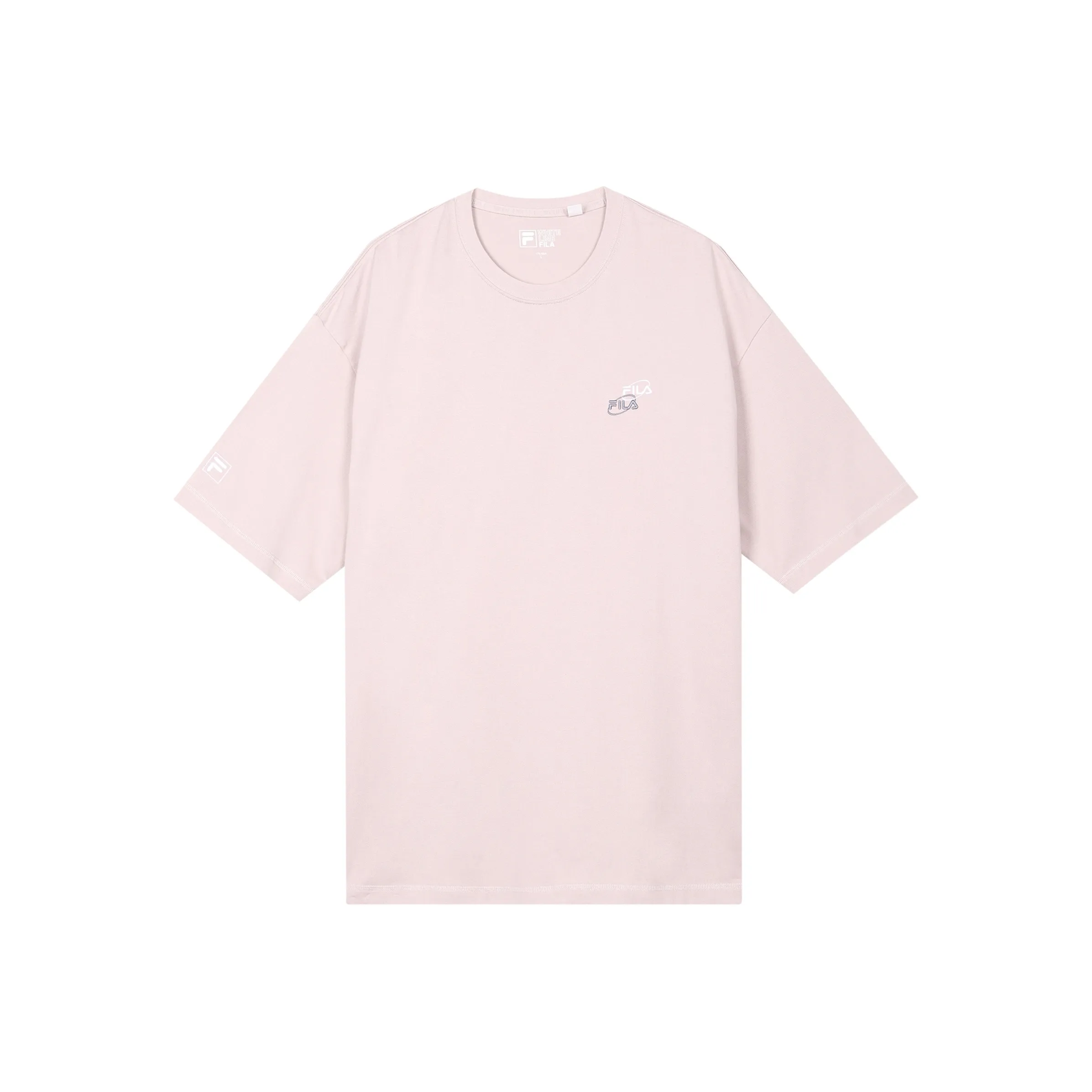FILA Valentine's Day Collection Drop Shoulder Sleeve T Shirt Unisex Light Purple