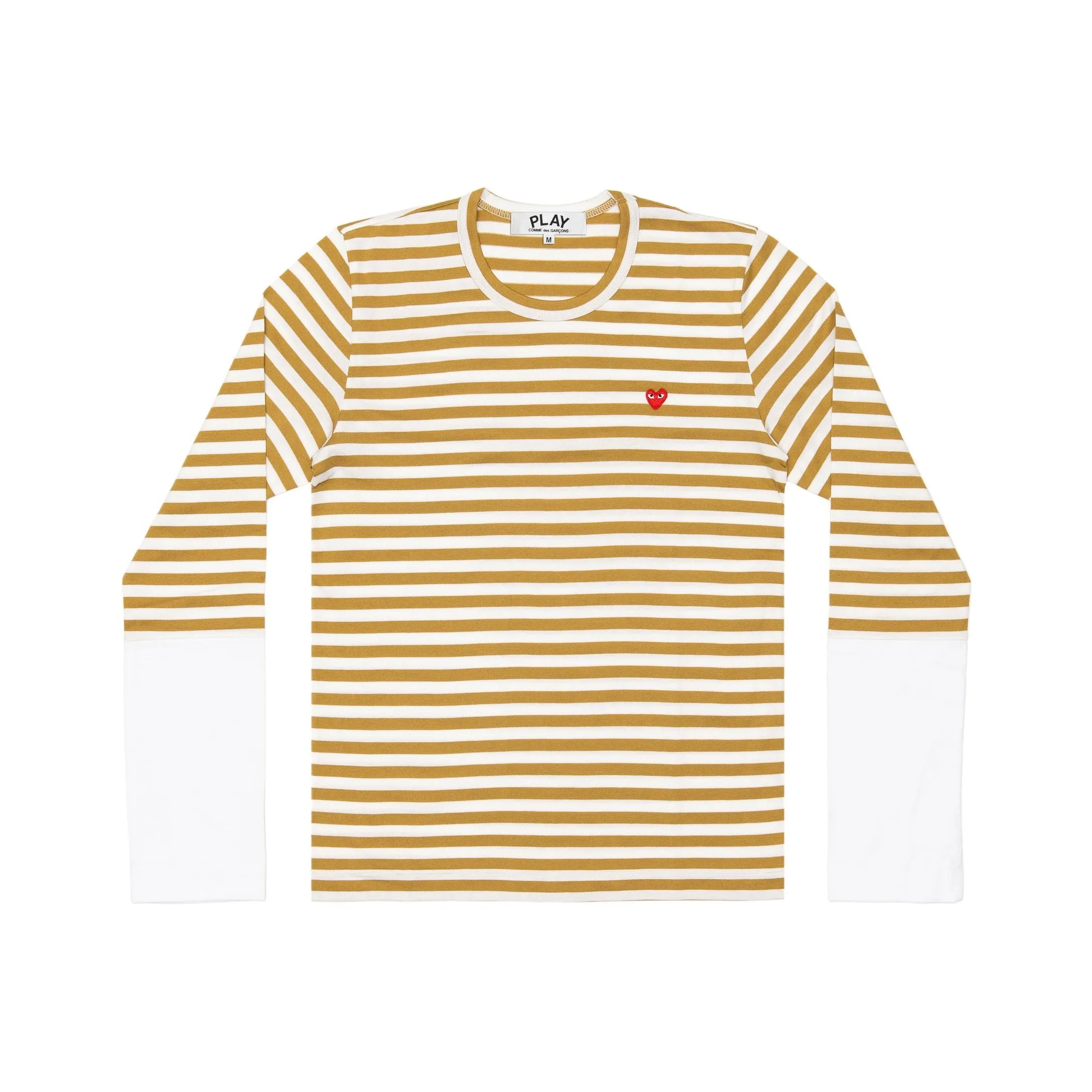 CDG Play Мужские T-рубашки горчично-желтого цвета