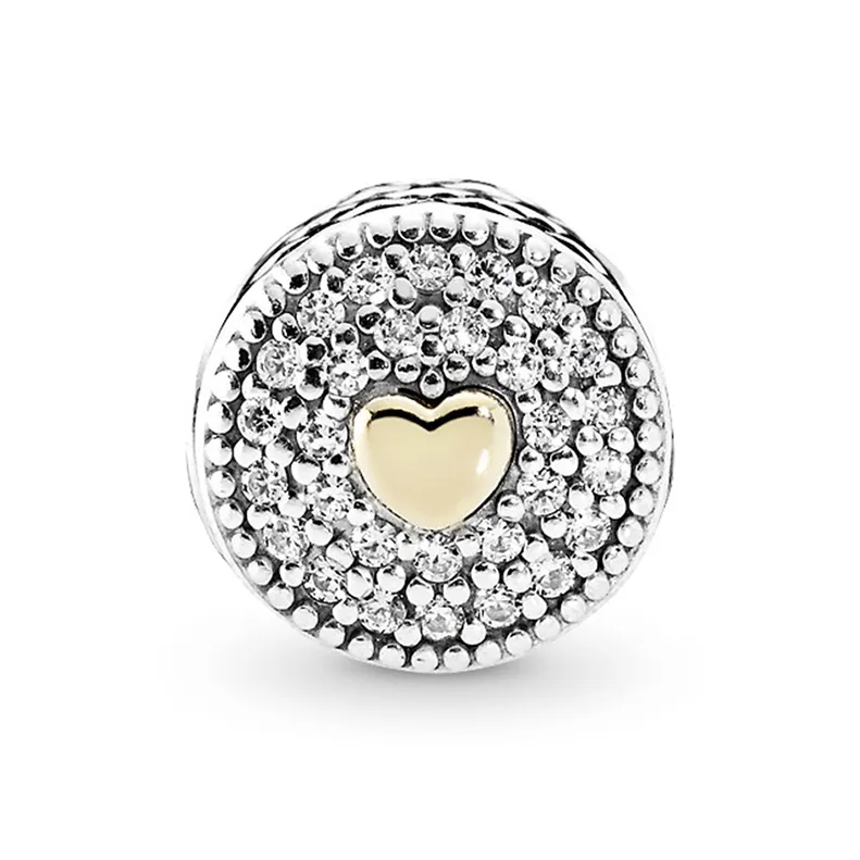 Pandora 925 Sterling Silver With 14K Gold Pendants Women's