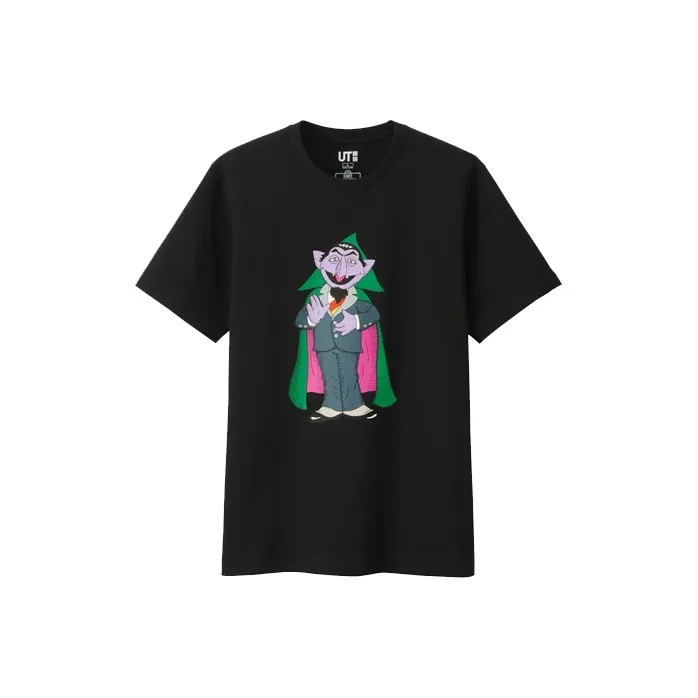 UNIQLO x KAWS X SESAME STREET Футболка Унисекс Черная