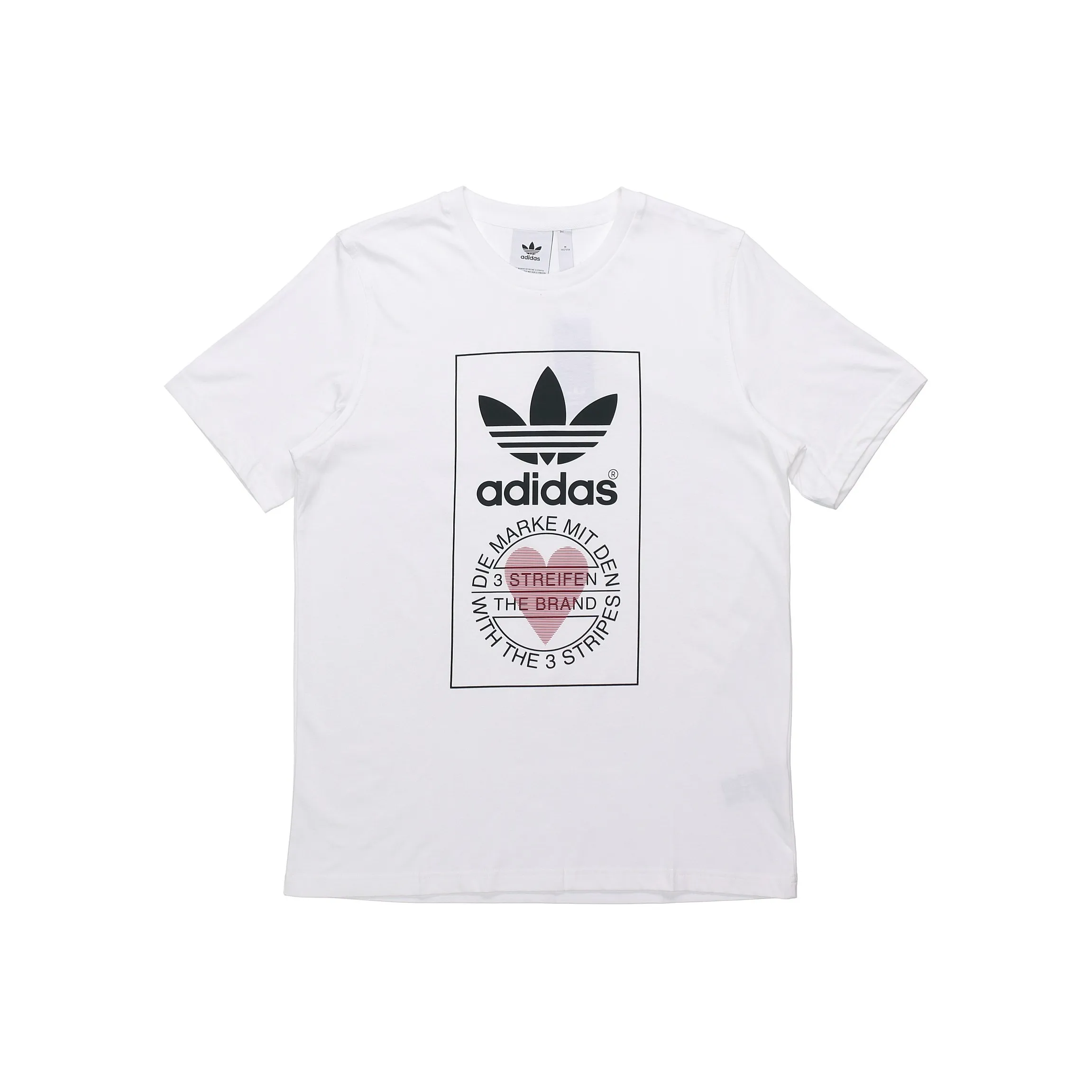 Adidas Originals Love Printing Short Sleeve T Shirt Men's White