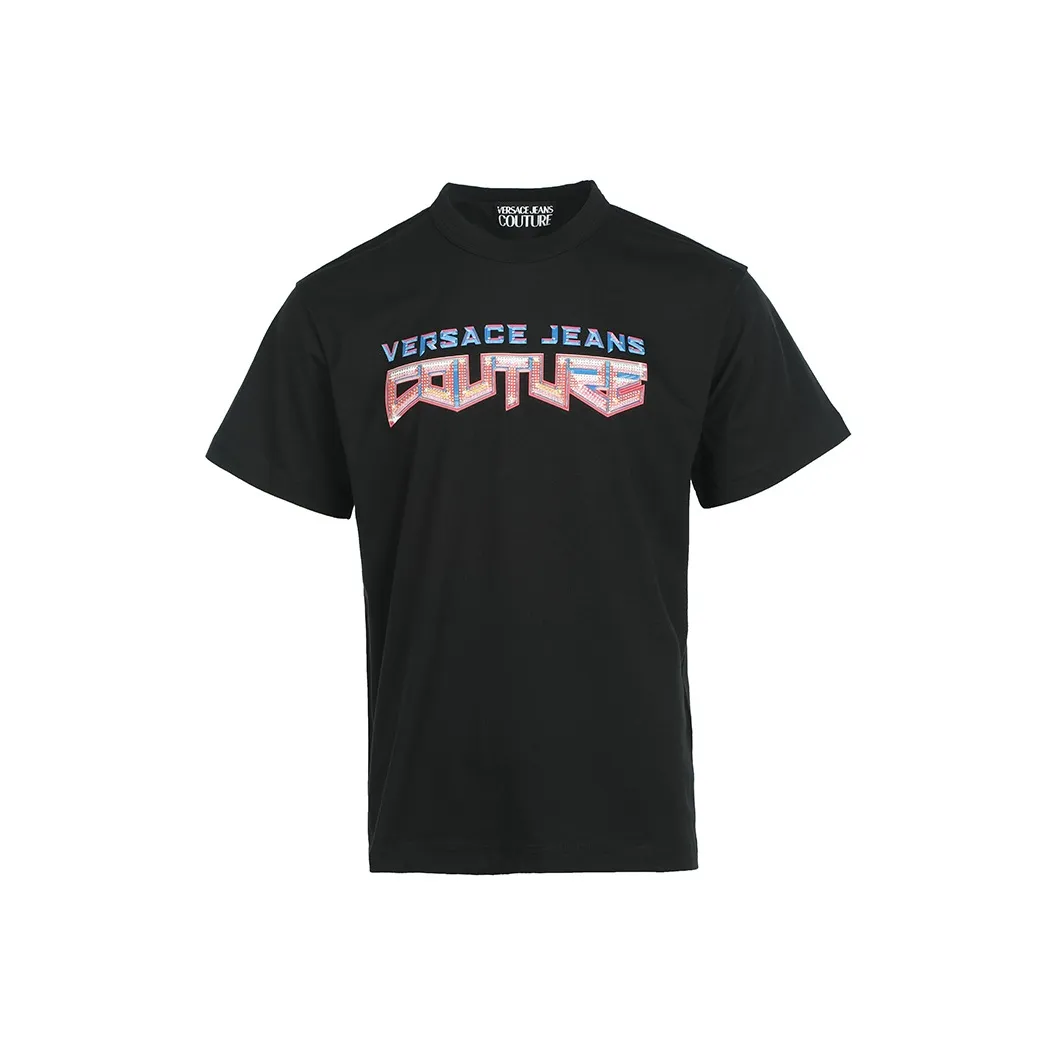VERSACE JEANS COUTURE T Shirts Men's Jet Black