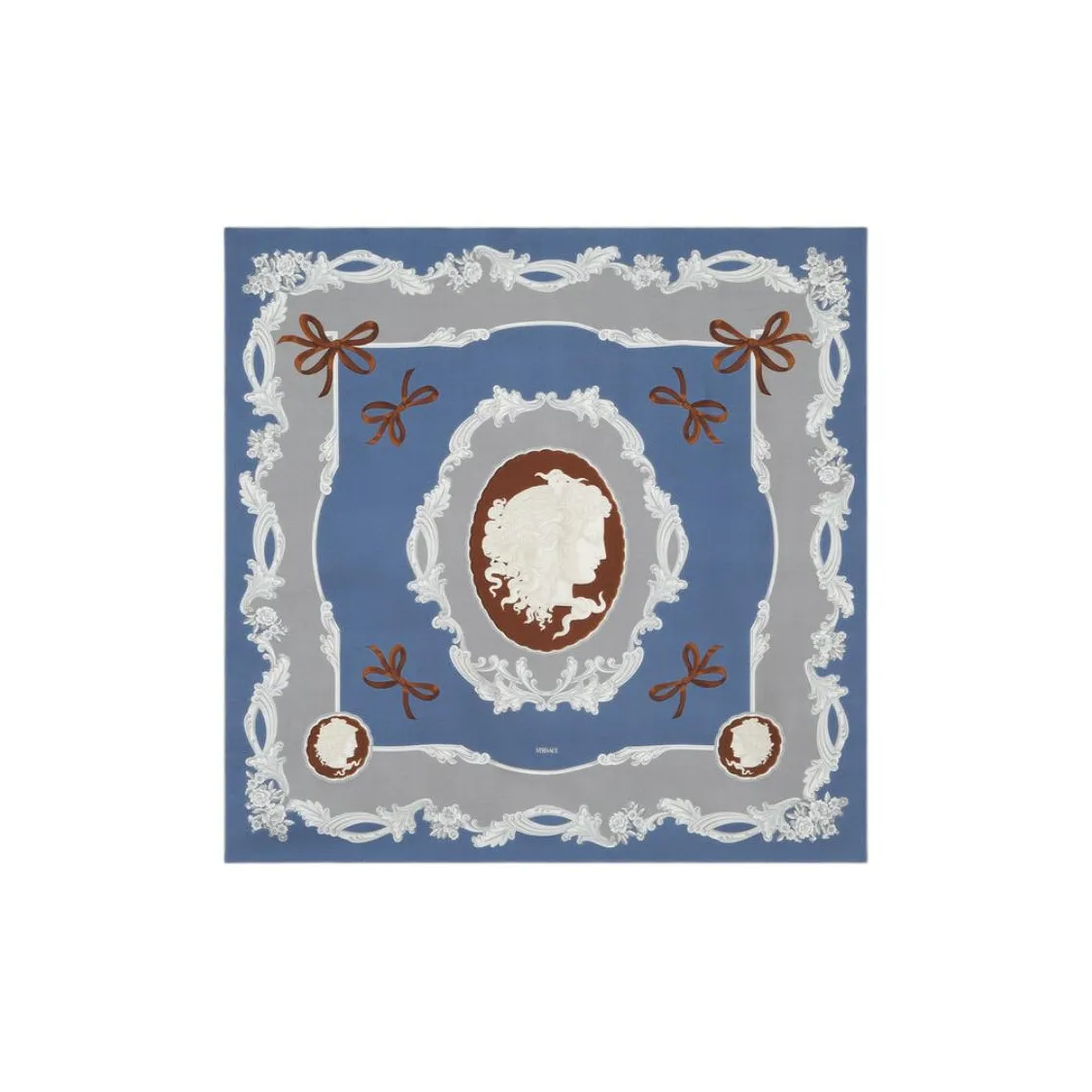 VERSACE Large Cameo Silk Foulard