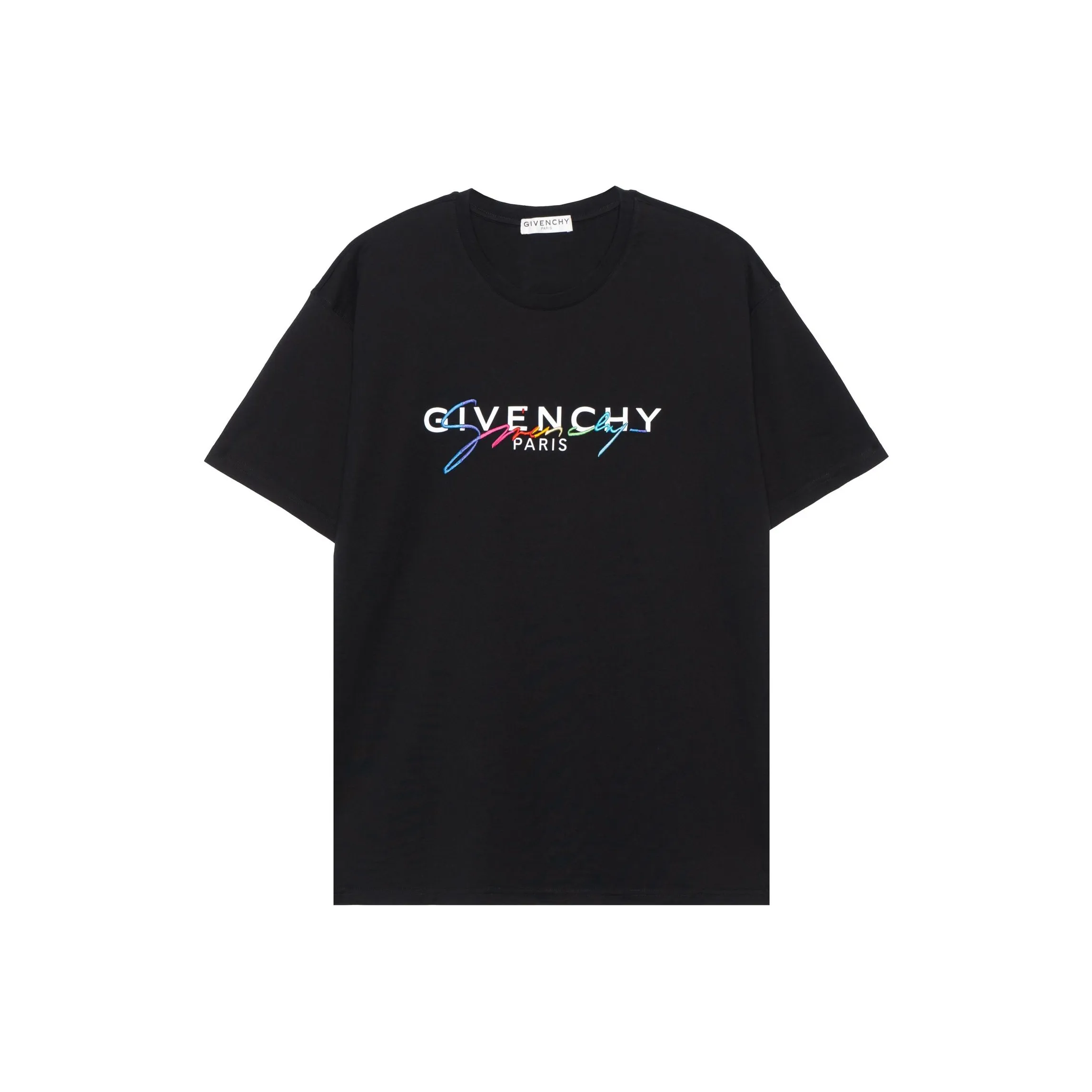 Givenchy Paris Rainbow Signature Logo T Shirt