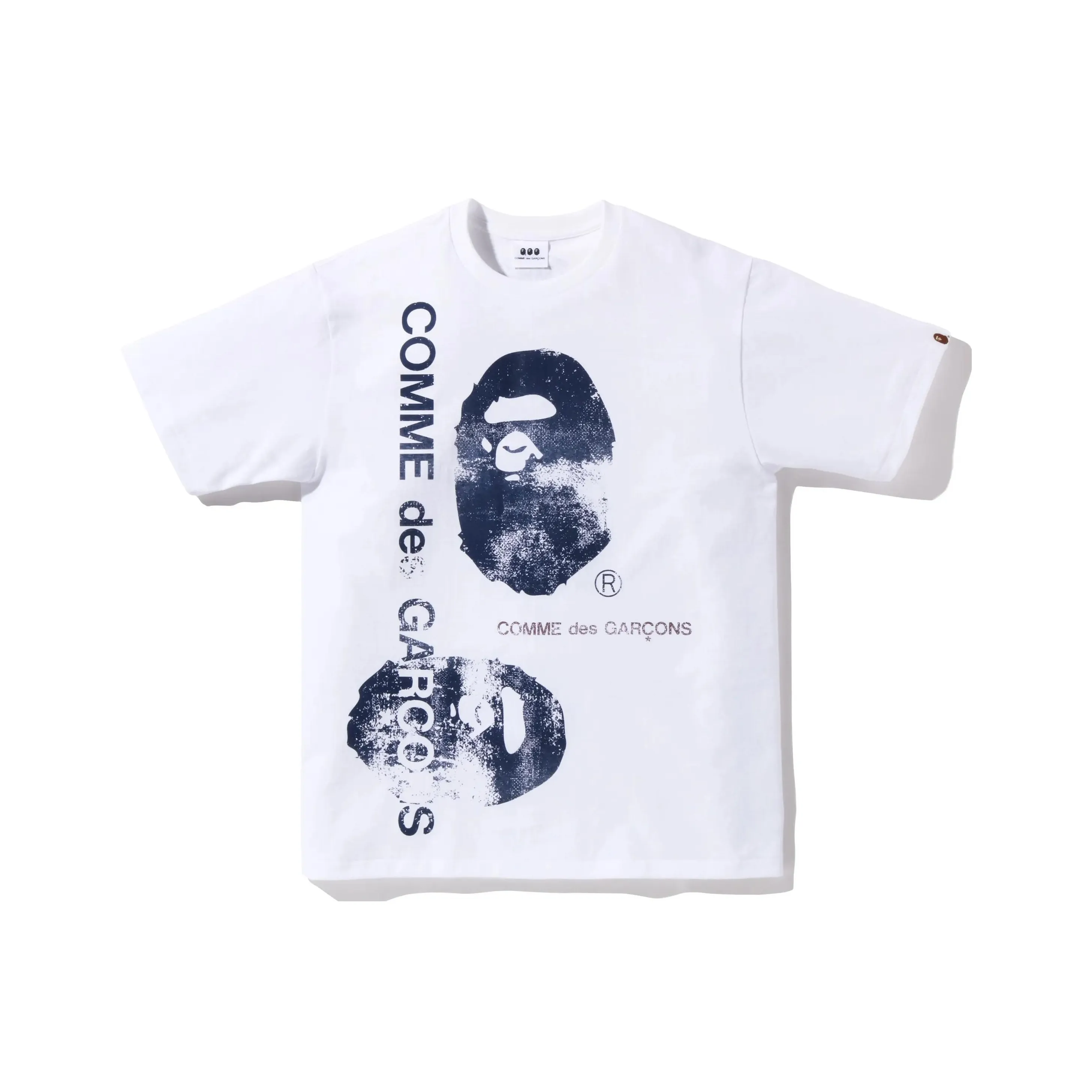 A BATHING APE x CDG Обезьяна Head Collection Comme des Garçons 2022 Весна Лето Коллекция T Рубашка Мужская