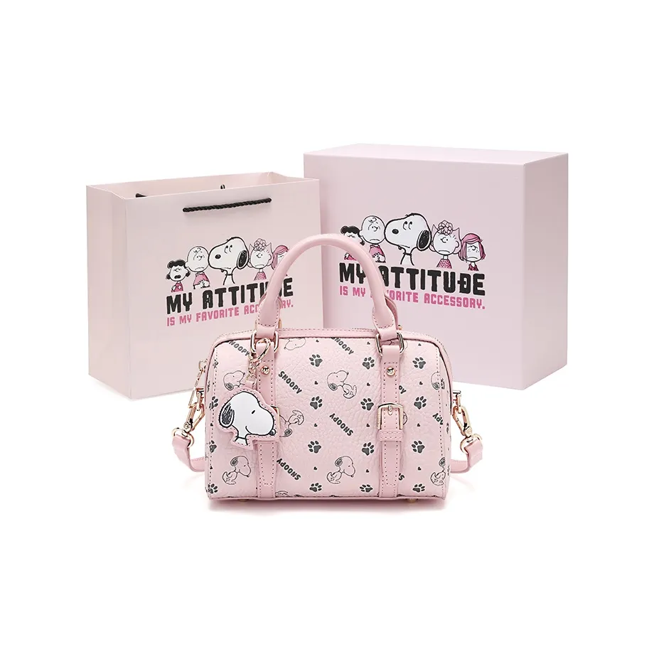 SNOOPY PU (полиуретан) Сумка через плечо Стандартная Женская Розовая