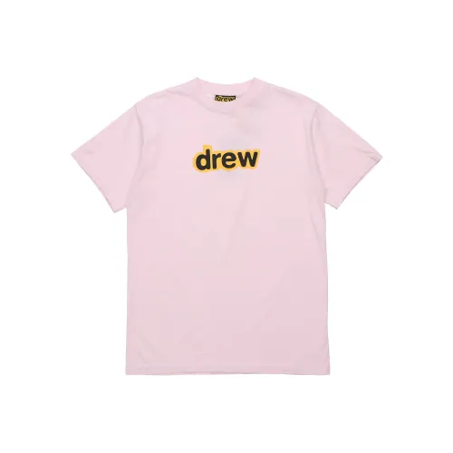 Drew House Letter Logo Series Светло-розовая унисекс футболка