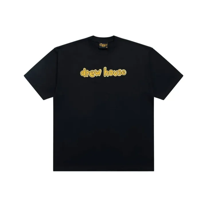 Drew House Letter Logo Series Черная Унисекс Футболка