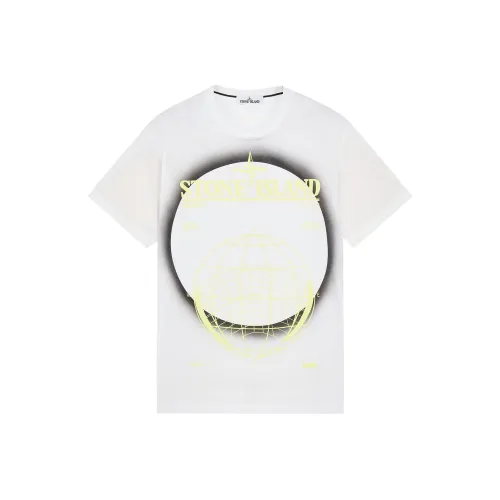 STONE ISLAND Белая Мужская Рубашка
