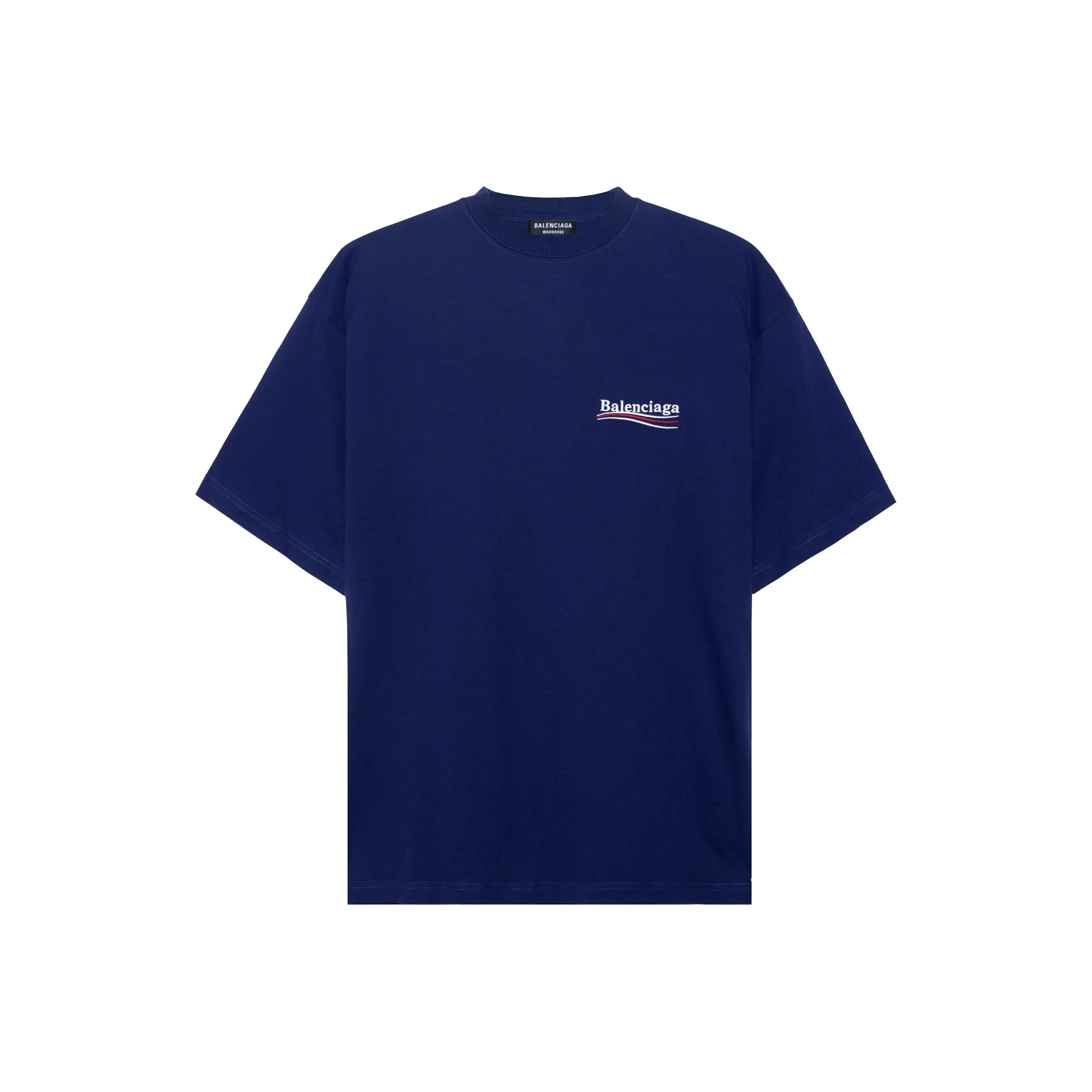 Balenciaga Political Campaign Oversized T Shirt TRUSSARDI Blue/Multi
